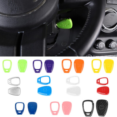 ??Car Key Protector Shell Decor Coveration Case Trim for Jeep Wrangler 2007-2017