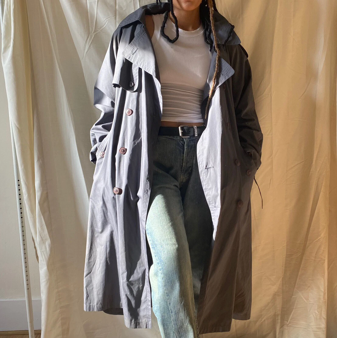 SAINT LAURENT (YSL) YSL Trench grigio scuro