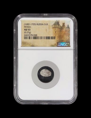 RUSSIA. 1701, Kopek, Silver - NGC AU53 - Peter the Great, KG 1647. - Picture 2 of 7