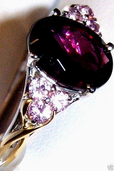 ANILLO MULTIORO 18K GRANATE BRASILEÑO ROJO Y ZAFIRO ROSA, TALLA 7, 2.39(TCW) 3GR Foto 4 de 4