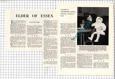 Miss Aida Reubens Ilford Essex Schriftstellerin - Artikel 1964