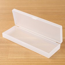 MUJI Polypropylene Plastic White Multipurpose Pen Pencil Case large madein japan