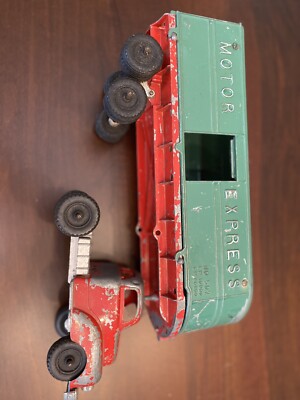 Vintage Hubley Toy Motor Express Semi Tractor Trailer Truck | eBay
