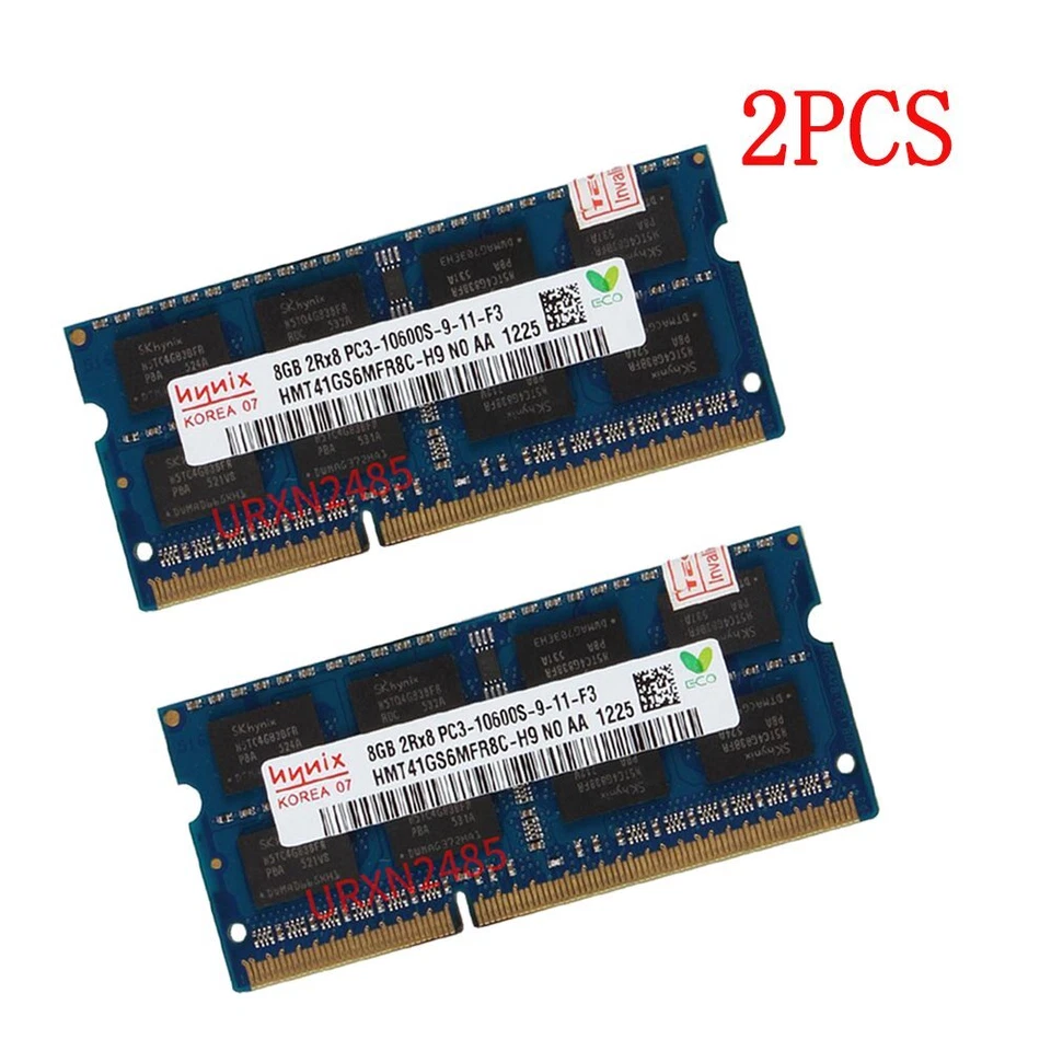 16GB 2x 8GB 4GB 2Rx8 DDR3 PC3-10600S 1333MHz 204Pin Laptop Memory For Hynix LOT - Image 2 of 4