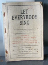 Vintage "Let Everybody Sing" Book-Thomas Funeral Home Adv. Ansted, WV