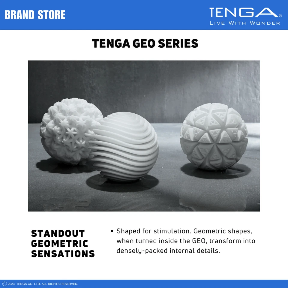 Masturbador/Stroker masculino reutilizable TENGA Geo con estuche y soporte de secado nuevo en caja nuevo con etiquetas Foto 2 de 4