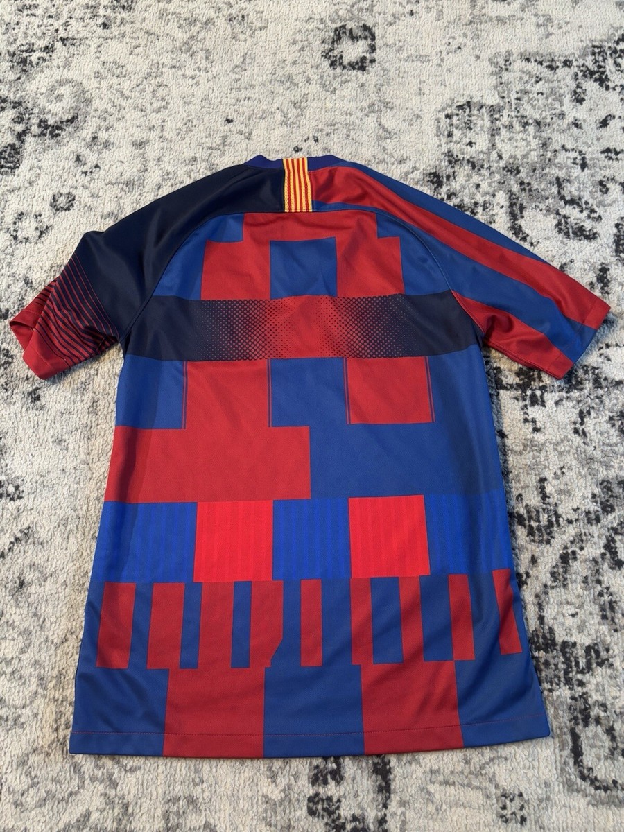 記念グッズ #1 FC Barcelona-Real Madrid Nike FC Barcelona 20th Anniversary Home Soccer Jersey Mens