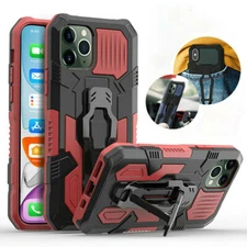 For iPhone 15 Pro Max 14 13 12 11  Armor Shockproof Stand Case Belt Clip