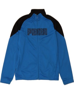 Puma Jungen Grafik Trainingsanzug Oberteil Jacke 15-16 Jahre Blau Colourblock BH05