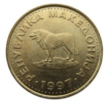 Nr 4195 North Macedonia - 1 Denar 1997, KM# 2 geraltttt83