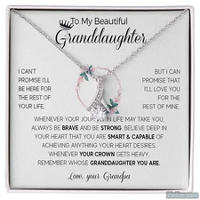 To My Granddaughter Necklace, Birthday Gift From Grandpa, Granddaughter Jewelry