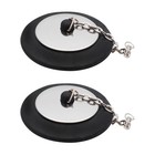 2 STÜCKE Gummi Choke Badewanne Ablaufstopper mit Kettenbad Stecker Ablaufwanne