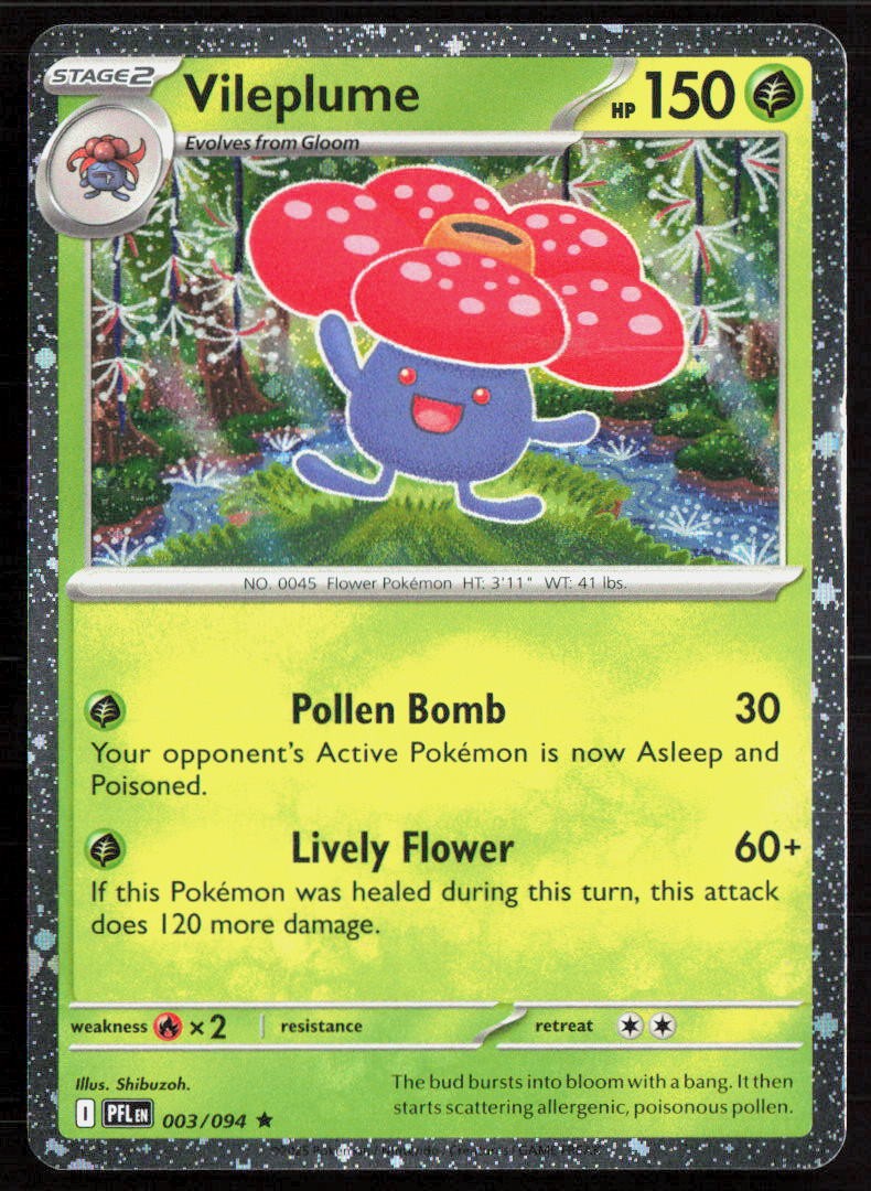 Pokemon Vileplume (Cosmos Holo) R 003/094 Miscellaneous Cards & P... Holofoil NM