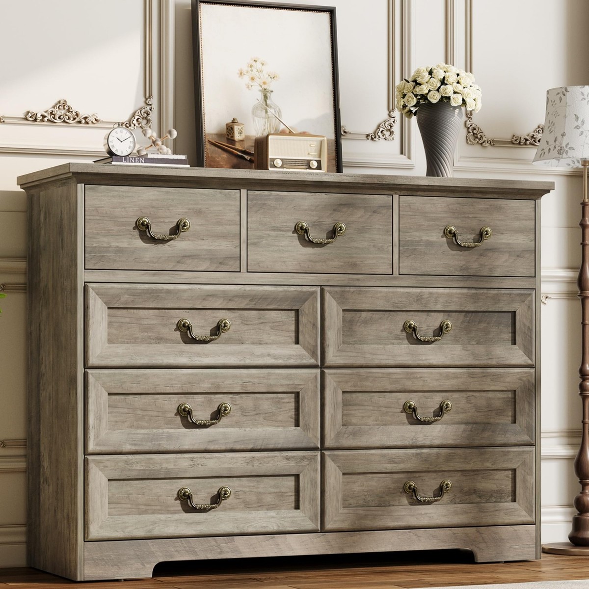 IDEALHOSUE Dresser for Bedroom, 47.2" Wide Retro Style 9-Drawer Dresser, Mult... | eBay IDEALHOSUE Dresser for Bedroom, 47.2" Wide Retro Style 9-Drawer Dresser, Mult... | eBay