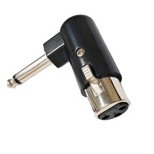 Universal Right Angle 6.35mm to XLR Male/Female Adapter for Guitars Keyboards