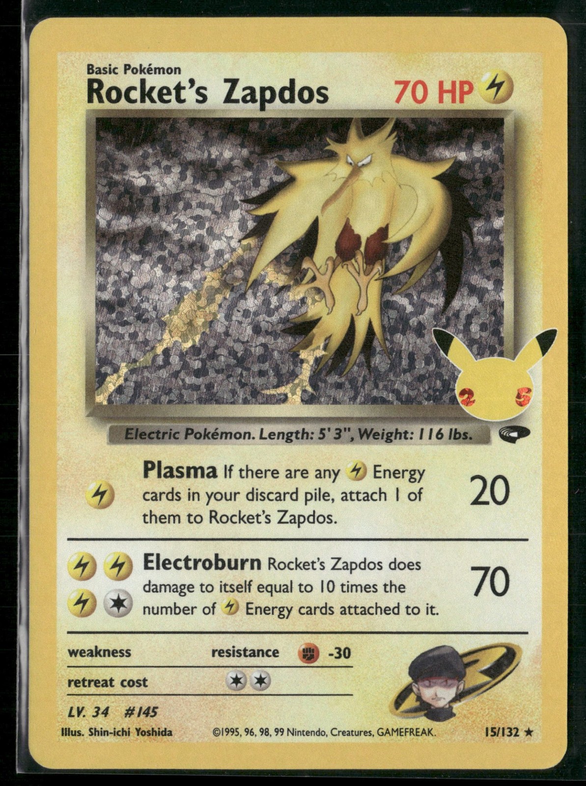 Rocket's Zapdos - 15/132 - NM - CCC Holofoil
