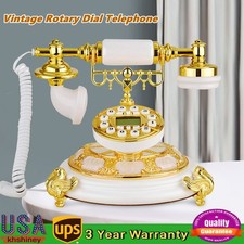 Old Fashioned Rotary Dial Phone Vintage Retro European Style Telephone Desktop