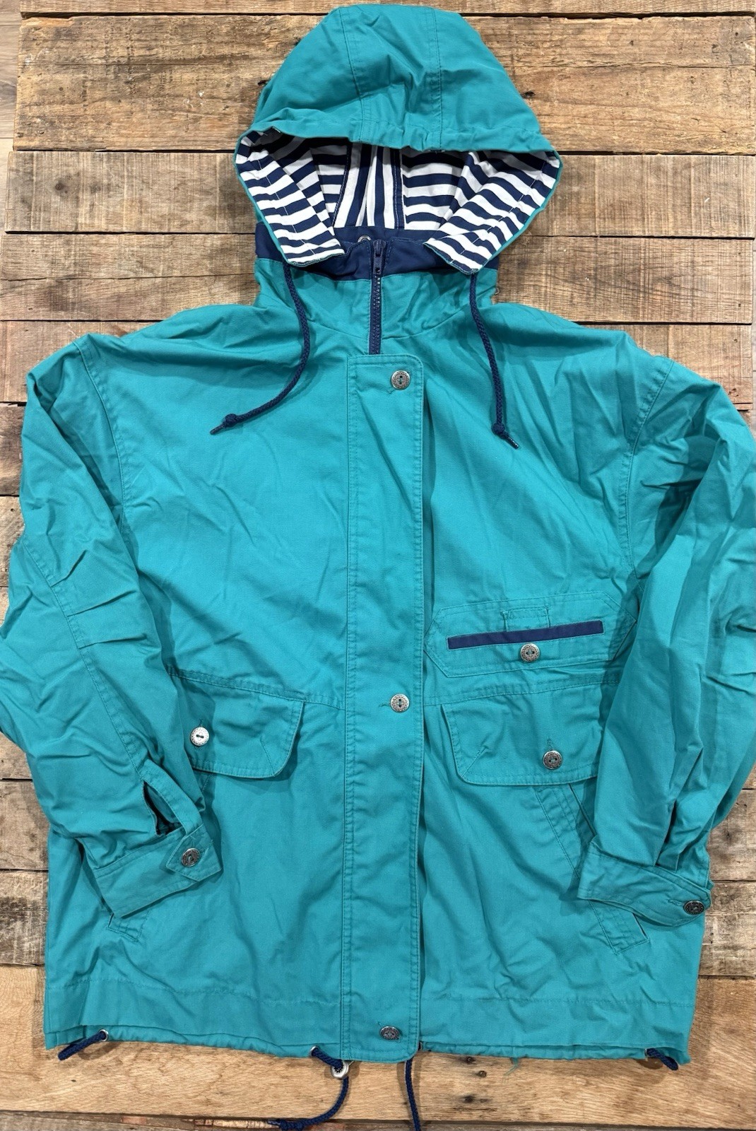 CLIMATE ZONE Windbreaker Jacket Removable Hood Te… - image 1