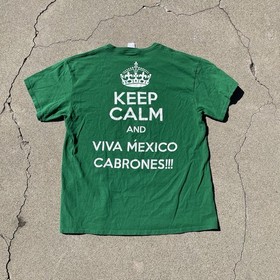 Mexico Futbol shirt green keep calm VIVA MEXICO cabr*nes soccer (L) Large
