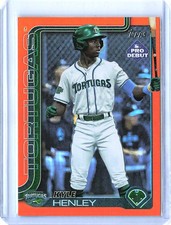 2025 Topps Pro Debut #PD-112 Kyle Henley Orange Foil Baseball Card #/25