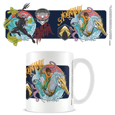 DC Comics Aquaman Aquaman Vs Black Manta White Coffee Mug 11-15oz