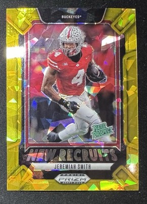 2025 Panini Prizm Draft Picks - New Recruits Jeremiah Smith #25 Gold Ice Prizm