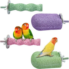 4 PCS Bird Beak Grinding Stone Cage Accessories for Parakeets Bird Parrot Cage