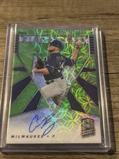2020 Panini Chronicles - Spectra Signatures Corbin Burnes Neon Green Prizm /25
