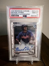2020 Bowman Chrome 1st Bowman Prospect Auto Michael Harris  PSA 10