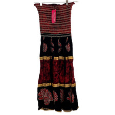 Fashion Terminal Dress Free Size Red Black Gold India Boho New