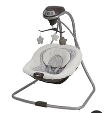 Graco Infant Swing Gray/White w/ Mobile, Music, Adjustable Speeds, Seat Belt