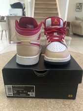 Jordan Air Jordan 1 Mid Kids Colorblock Leather Mid-Top Sneakers 3.5Y