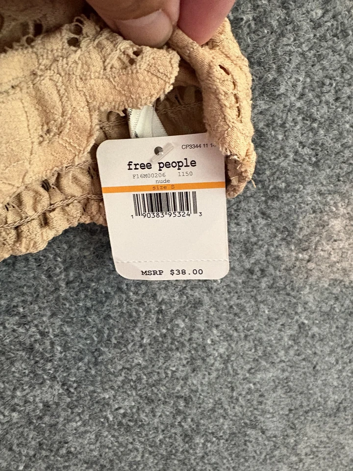 Free People бюстгальтер женщин маленький голая кружева цветочный с ремешками богемное крючком новый ярлыки - Изображение 4 из 4