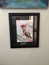 Framed Art Painting Mixed Media By Ashley Sisco “Bohemian Warbler”