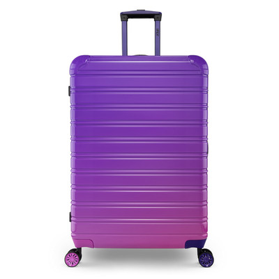 iFLY Fibertech 28'' Large Checked, Suitcase Hardside Expandable Spinner, Midnight