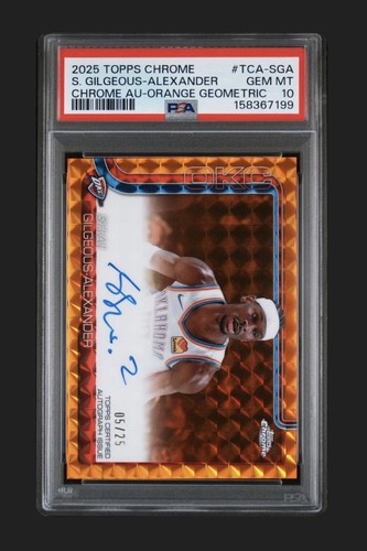Shai Gilgeous-Alexander [Refractor Orange] #TCA-SGA 2025 Topps Chrome Autograph card