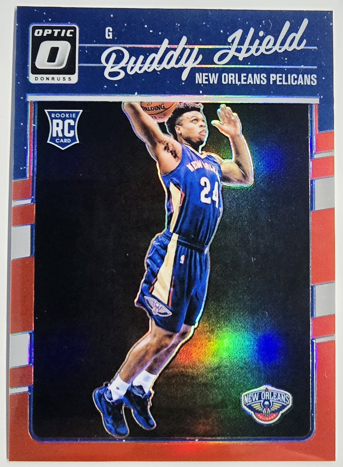 2016-17 Panini Donruss Optic Red Prizm /99 Buddy Hield #156 Rookie RC Pelicans