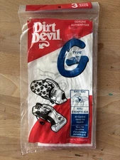 Genuine Dirt Devil Type G Vacuum Bags 3 Pack Fits All Corded Handheld Vacs NEW