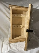 Vintage Wooden Cabinet Key Holder Stand Up Or Hanging Made In India