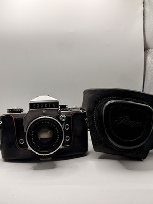 Exakta VX1000 35mm SLR Film Camera w/ Carl Zeiss Jena Pancolar 2/50 Lens & Case