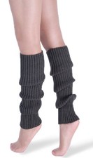 Women's 80s Ribbed Knitted Leg Warmers Y2K Crochet Long Boot Socks for Party