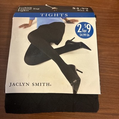 Jaclyn Smith Size B Fashion Control Top Tights Black