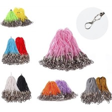 10/50pcs Lanyard Lariat Strap Cord Clasp Rope Keychains Cellphone Hook Keyring B