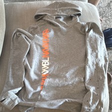 Reebok CrossFit Games 2015 Hoodie Sweatshirt Gray Orange Women s Small S