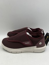 FITVILLE Women's EasyTop Wings V2 Diabetic Shoes Size 8.5 Wide Burgundy Red