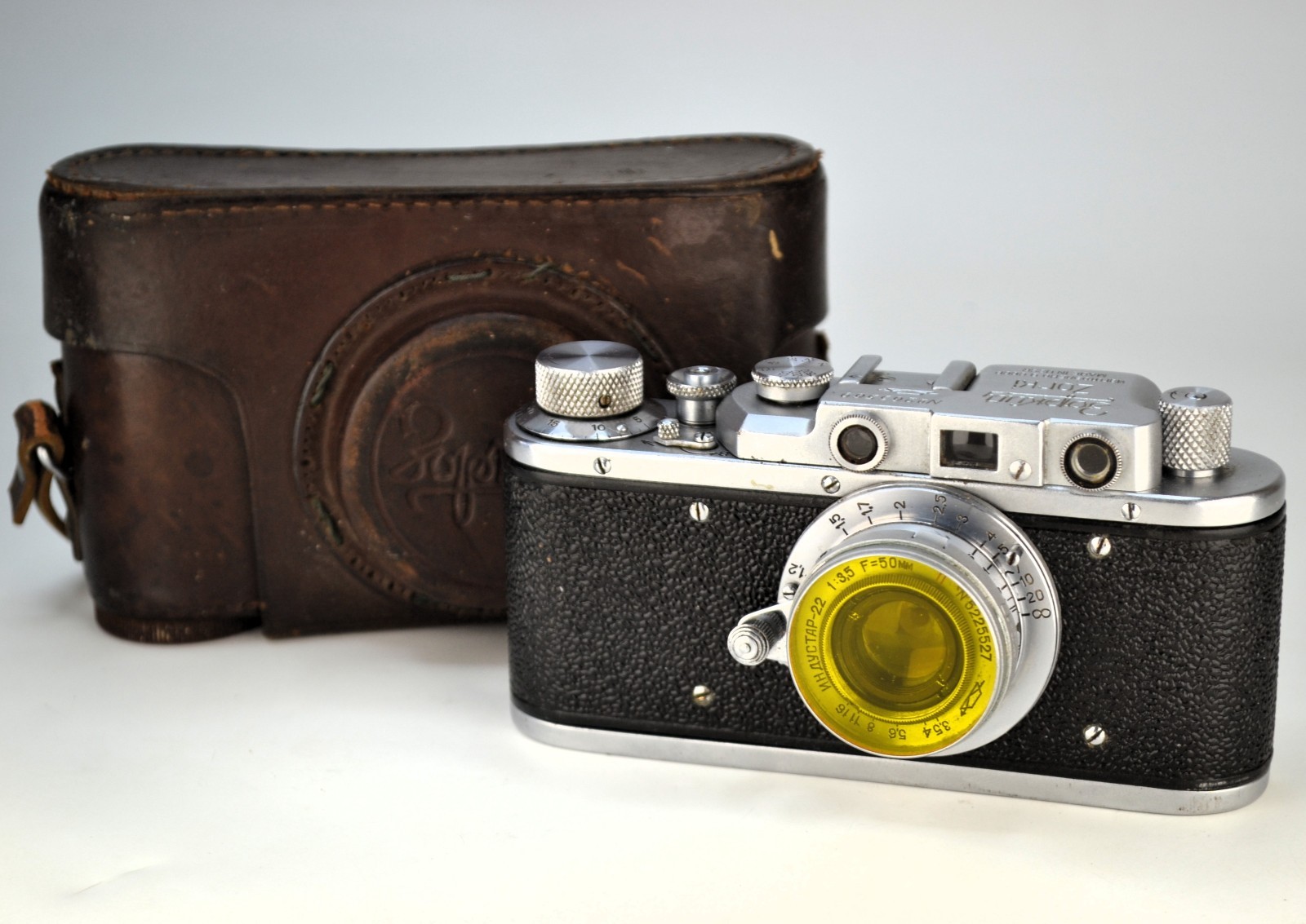 FULLY SERVICED! NEW CURTAINS EXPORT USSR "ZORKI 1" RF camera + INDUSTAR-22 LENS