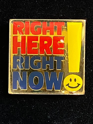 #ad Walmart Right Here Right Now Employee Enamel Lapel Pin 1 Inch $4.99