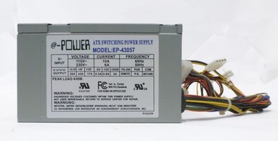 ATX Computer SWITCHING POWER SUPPLY @-POWER  MODEL: EP-43057 115-230V 430W Watts