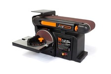 WEN Benchtop Belt and Disc Sander with 4 x 36 in. Belt, 6 in. Disc and Cast I...