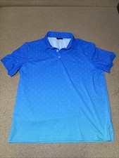 Sunday Swagger Ombre Palm Trees AOP Polo Shirt Men's XL Performance Golf H3